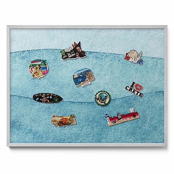 Tulup Magnettafel Metalltafel für Magnete Aquarell Blaue Wellen 80x60 cm Ma günstig online kaufen