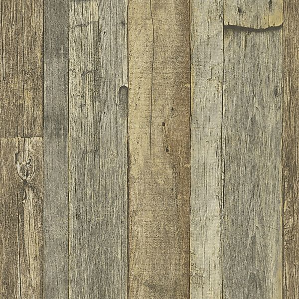 Bricoflor Bretter Tapete in Holzoptik Vintage Holztapete in Braun und Grau günstig online kaufen