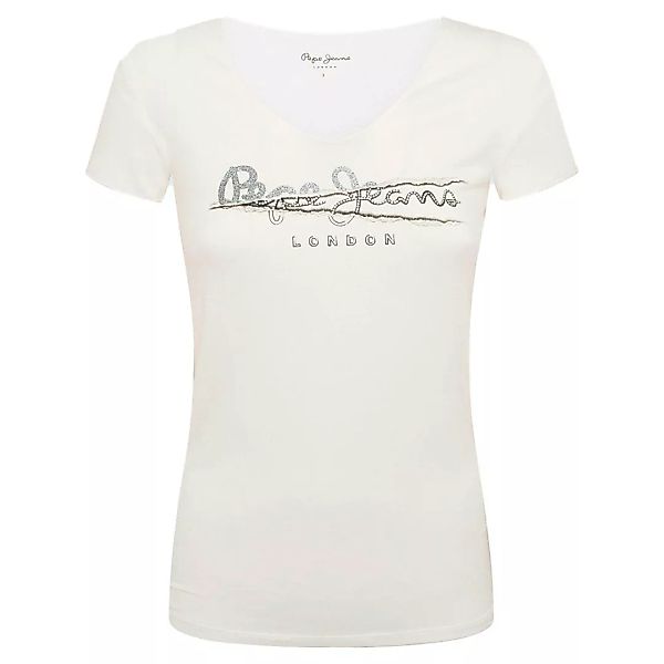Pepe Jeans Charlotte Kurzärmeliges T-shirt M Off White günstig online kaufen