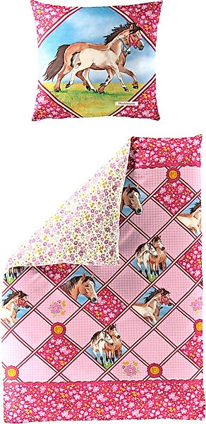 Pferdefreunde Kinderbettwäsche "Porto" Renforce, 100 % Baumwolle, Pferdefre günstig online kaufen