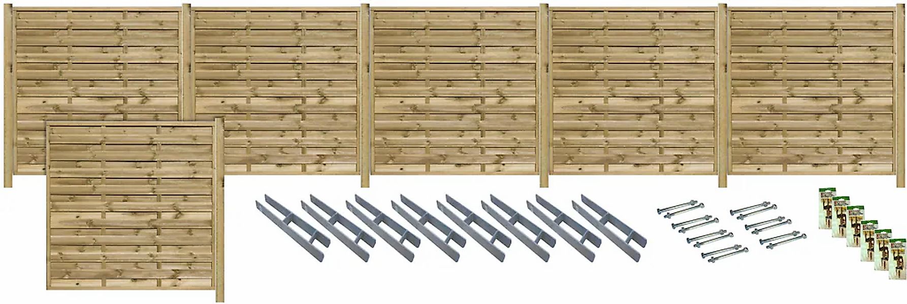 Tetzner & Jentzsch Sichtschutzelement "EDMONTON 4" kesseldruckimprägniert günstig online kaufen
