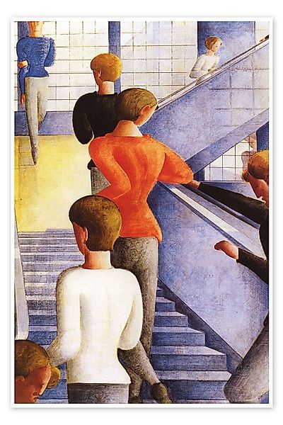 Posterlounge Poster Oskar Schlemmer, Bauhaustreppe, Flur günstig online kaufen