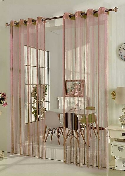 Gardinenbox Gardine (1 St), Ösen, Fadengardine, Fadenstore Raumteiler 20304 günstig online kaufen