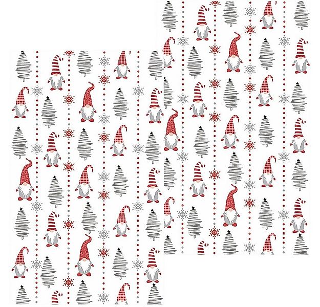 matches21 HOME & HOBBY Geschirrtuch Geschirrtücher ANETTE Wichtel rot Baumw günstig online kaufen