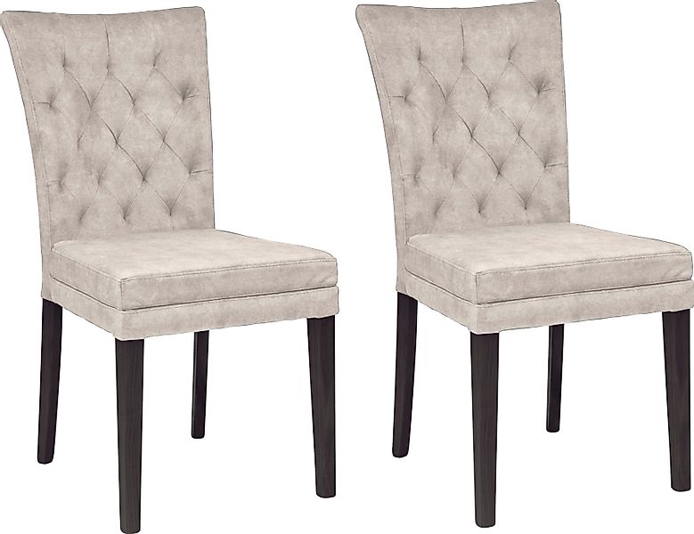 Home affaire 4-Fußstuhl "Colorado" (Set) 2 Stk. Samtvelours Beine aus Buche günstig online kaufen