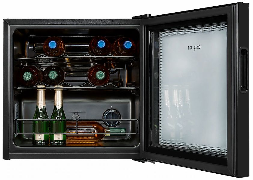 exquisit Weinkühlschrank "WS1-12-GT-030G schwarzPV" für 14 Stk. Standardfla günstig online kaufen