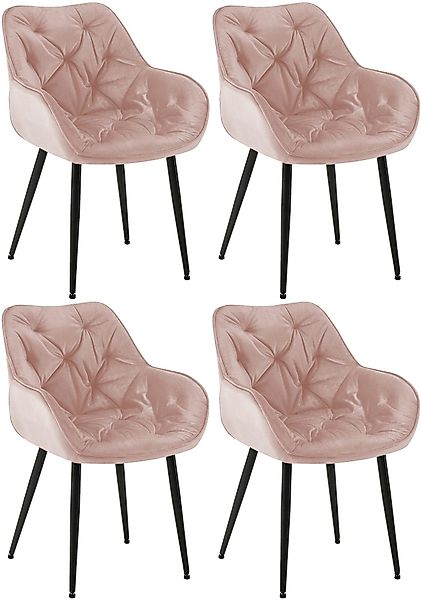 CLP Esszimmerstuhl Tanna Samt (4er Set), günstig online kaufen