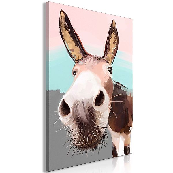 Wandbild - Curious Donkey (1 Part) Vertical günstig online kaufen