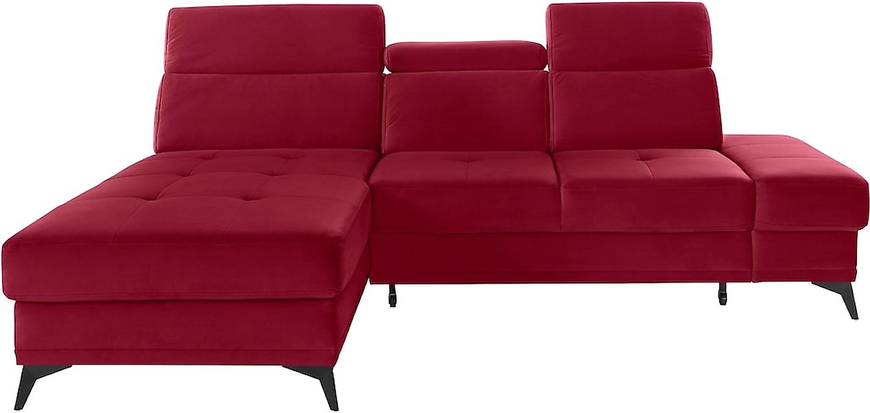 Home affaire Ecksofa "Cardiz L-Form" inkl.Kopfteilverstellung und Federkern günstig online kaufen