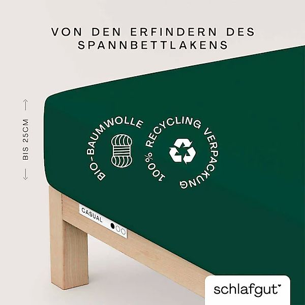 Schlafgut Spannbettlaken »CASUAL u.a. in Gr. 90x200, 140x200 oder 180x200 c günstig online kaufen
