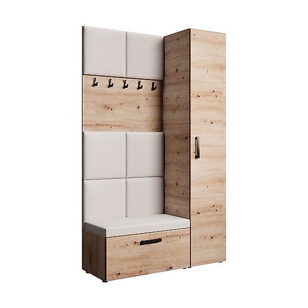 Beautysofa Garderobenschrank mit schmalem eintürigen Kleiderschrank mit Kle günstig online kaufen