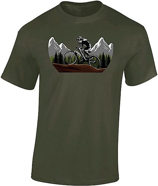Baddery Print-Shirt Fahrrad T-Shirt: "Mountain Ride" günstig online kaufen