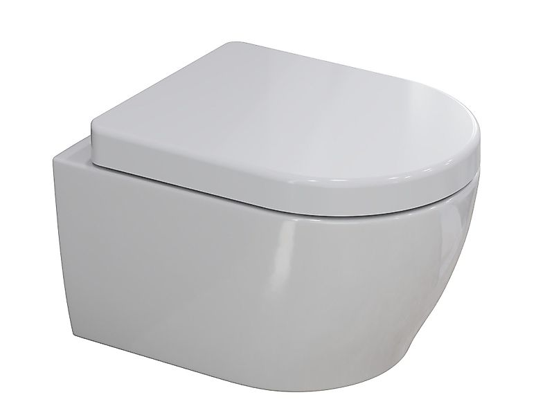 Aqua Bagno Tiefspül-WC Spülrandlose Toilette, Softclose günstig online kaufen