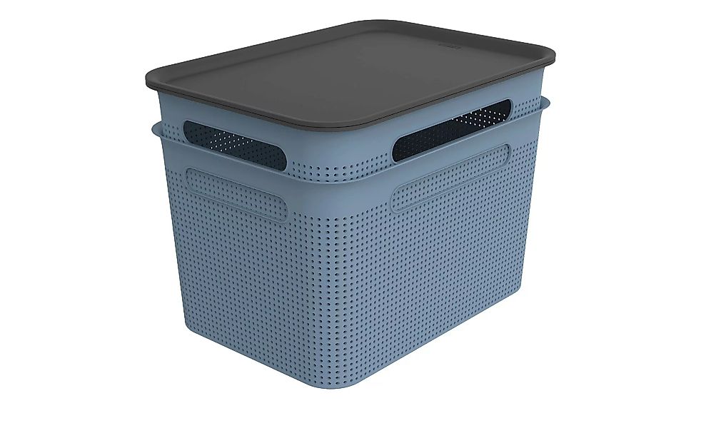 Rotho Aufbewahrungsbox, Set 4 tlg. - blau - Polypropylen - 36 cm - 26 cm - günstig online kaufen