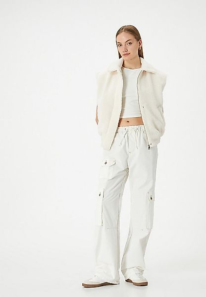 Koton Plüschweste Jacket Kragen Mit Reißverschlussdetail günstig online kaufen