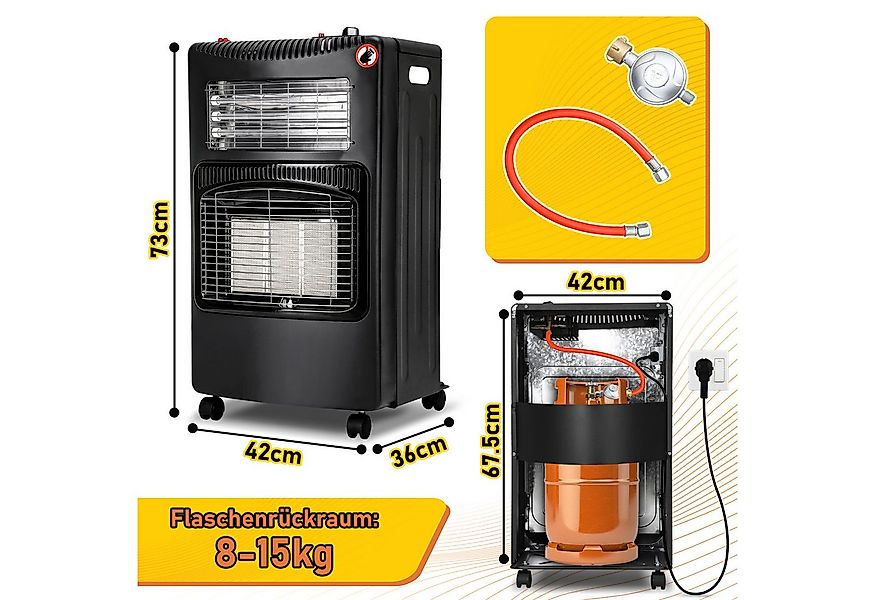 Clanmacy Heizgerät 4200W Gasheizer Gasheizung Wärmestrahler Heizung Gasheiz günstig online kaufen