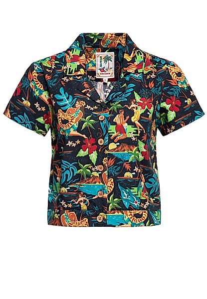 QueenKerosin Hemdbluse im Hawaiianischen Design günstig online kaufen