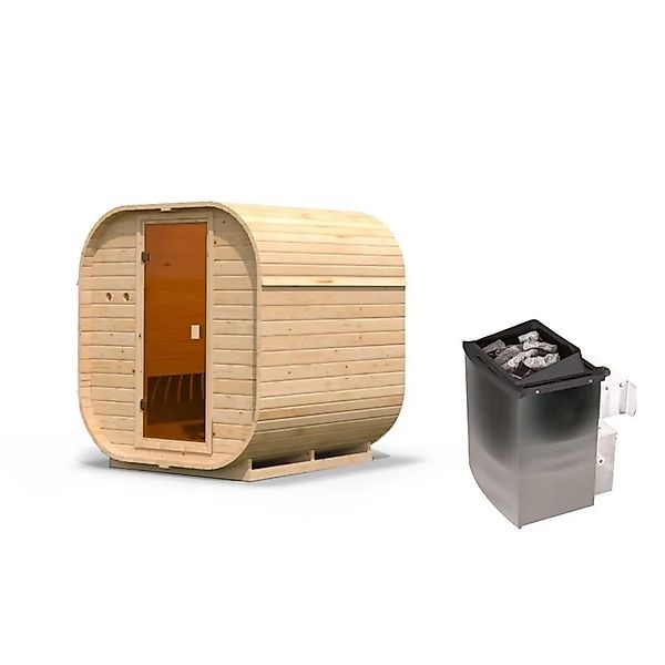 Chillroi Würfelhaussauna Louisa Premium Ofen 9kW Integrierte Steuerung Dach günstig online kaufen