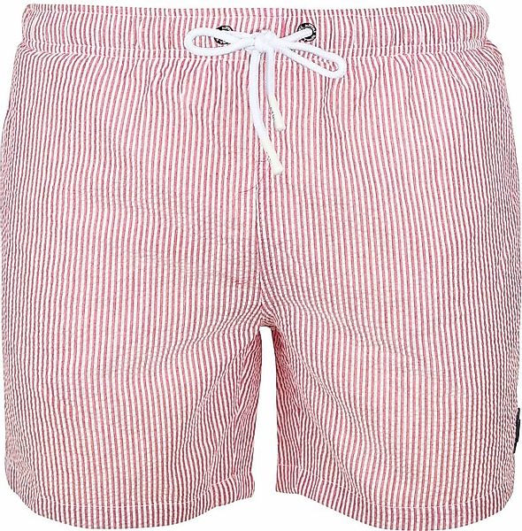 Suitable Badeshorts Stripe Seersucker Rot - Größe L günstig online kaufen