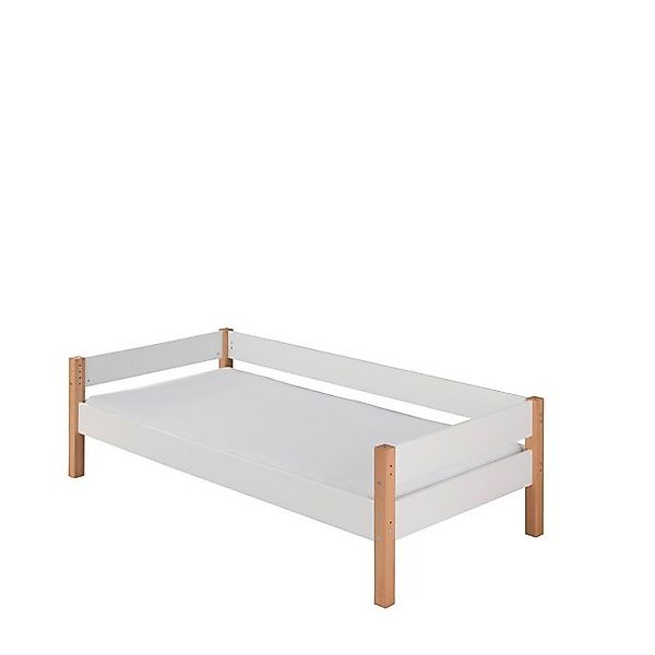 Wohnglücklich Kinderbett Kinderbett Infanscolor, 90x200 cm, buche, massiv, günstig online kaufen