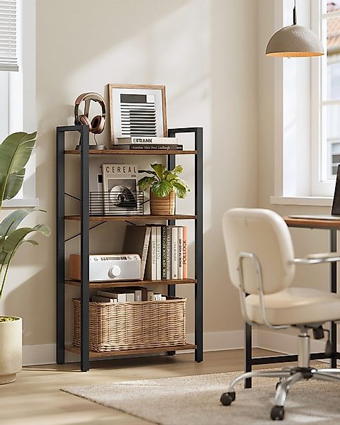 VASAGLE Bücherregal, Standregal, 120/153/186 cm, mit 4/5/6 Ebenen günstig online kaufen