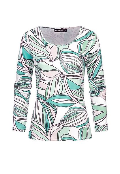 CLOUD 5IVE Longsleeve CLOUD 5IVE Langarm Top mit Blätter Print (1-tlg) günstig online kaufen
