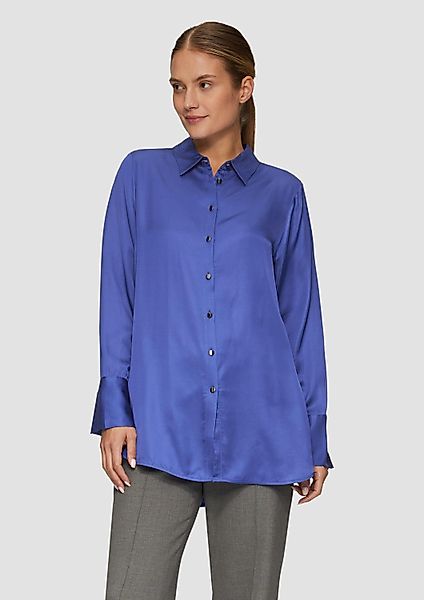 s.Oliver Langarmbluse Bluse Longbluse aus Viskosesatin günstig online kaufen