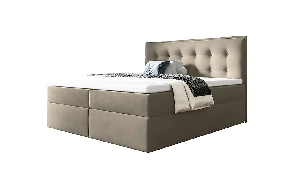 Boxbett mit Bettkasten Focus ¦ beige ¦ Maße (cm): B: 200 H: 110 Betten > Po günstig online kaufen