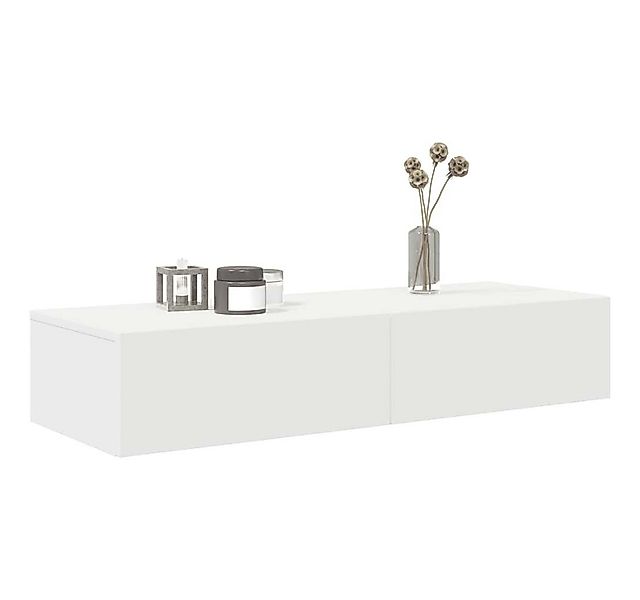 vidaXL Wandregal 100 x 36 x 19 cm Wandregal mit Schubladen Weiß 100x36x19 c günstig online kaufen
