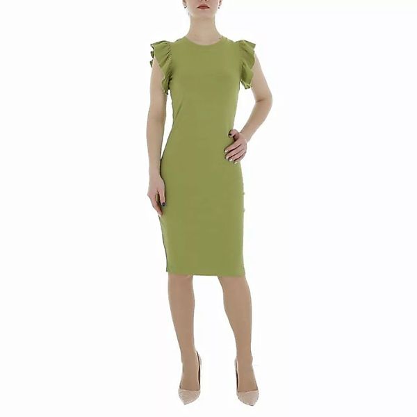 Ital-Design Sommerkleid Damen Freizeit (86164475) Rüschen Stretch Rippstric günstig online kaufen