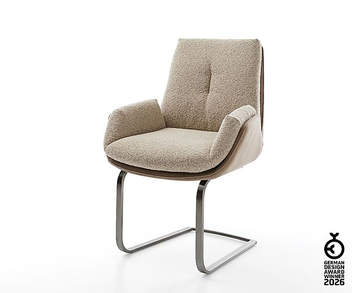 Freischwinger Clea-Flex Materialmix Schlamm Freischwinger flach Graphit günstig online kaufen