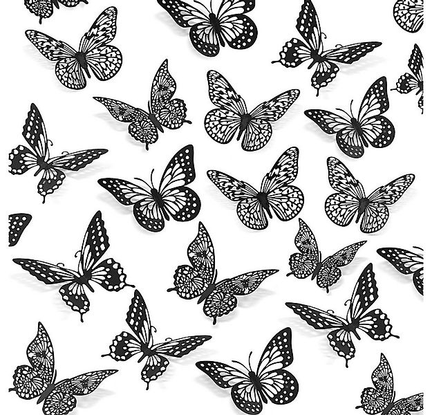 NUODWELL 3D-Wandtattoo 48 Stück 3D Schmetterling Wandaufkleber,4 Arten 3 Gr günstig online kaufen