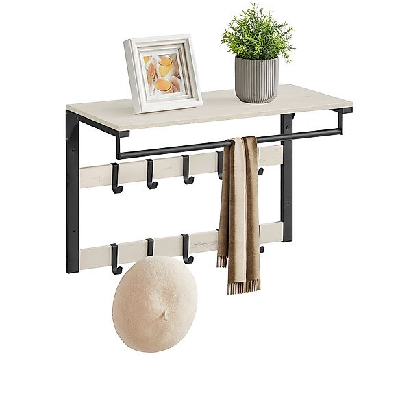 VASAGLE Wandgarderobe, mit Ablage, Wandregal mit günstig online kaufen