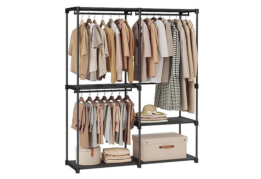 SONGMICS Kleiderständer, Kleiderschrank offen, 3 Hängefächer günstig online kaufen