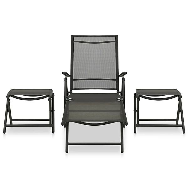 vidaXL Gartenlounge-Set 3-tlg. Garten-Lounge-Set Textilene und günstig online kaufen