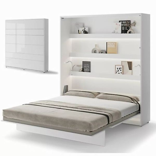 yourhouse24 Schrankbett Bed Concept Wandklappbett Vertikal Gästebett 90/120 günstig online kaufen