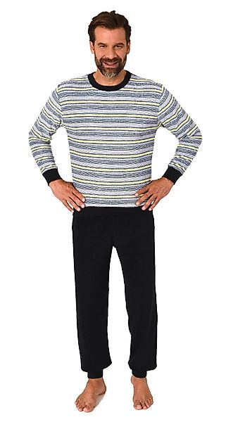 Normann Pyjama Herren langarm Frottee Schlafanzug günstig online kaufen