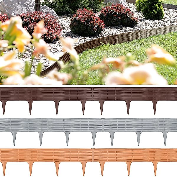 Deuba Beetbegrenzung, Kunststoff 3,90m UV-beständig Erdspieß günstig online kaufen