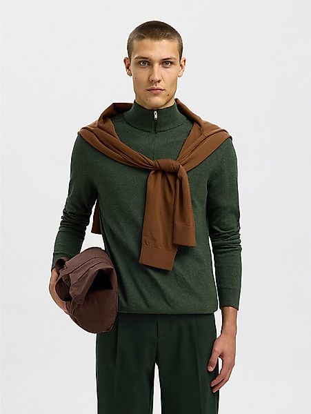 Selected Troyer SLHBERG HALF ZIP CARDIGAN NOOS Baumwolle, regular fit günstig online kaufen