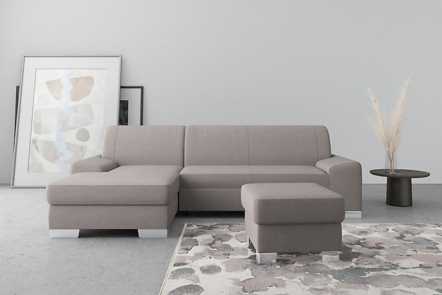 DOMO collection Ecksofa »Anzio L-Form, whlw. Bettfunktion, Federkern, hochw günstig online kaufen