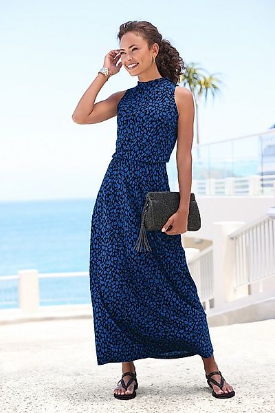 LASCANA Jerseykleid in Maxilänge mit zeitlosem Alloverdruck günstig online kaufen