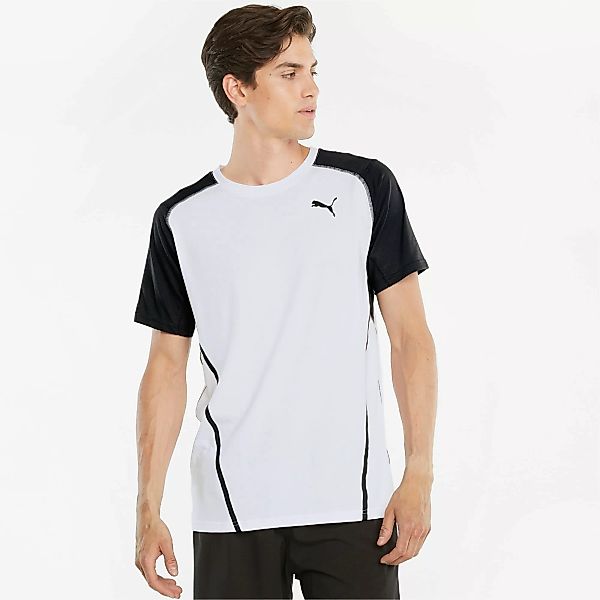 PUMA Vent Colourblocked Herren Trainings-T-Shirt | Mit Aucun | Weiß | Größe günstig online kaufen
