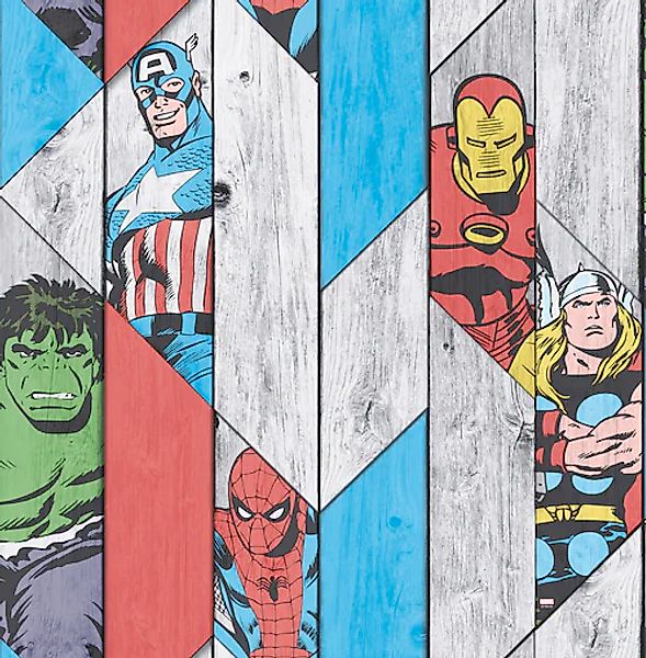 MARVEL Papiertapete »Marvel Wood Panel«, Holz, 1000 cm Länge günstig online kaufen