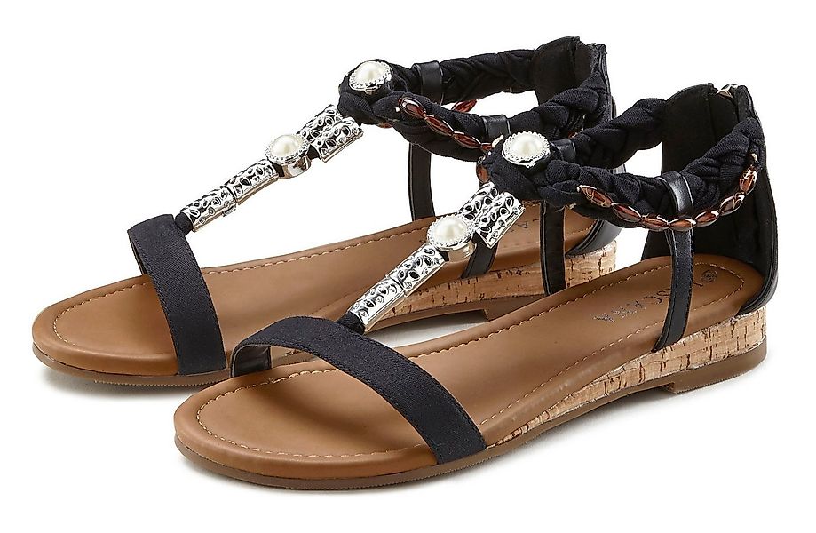 LASCANA Sommerschuh Sandale Sandalette, Sommerschuh mit Schmuckelementen VE günstig online kaufen