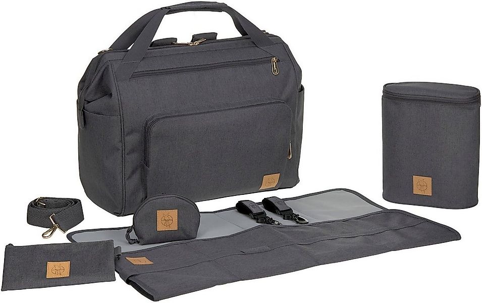 LÄSSIG Wickeltasche Glam, Goldie Twin, Backpack Anthracite, PETA-approved v günstig online kaufen