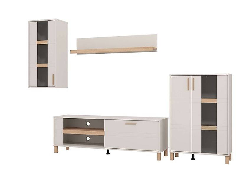 Home affaire Wohnwand »Sheffield, inkl. TV-Board, Highboard, Hängevitrine u günstig online kaufen