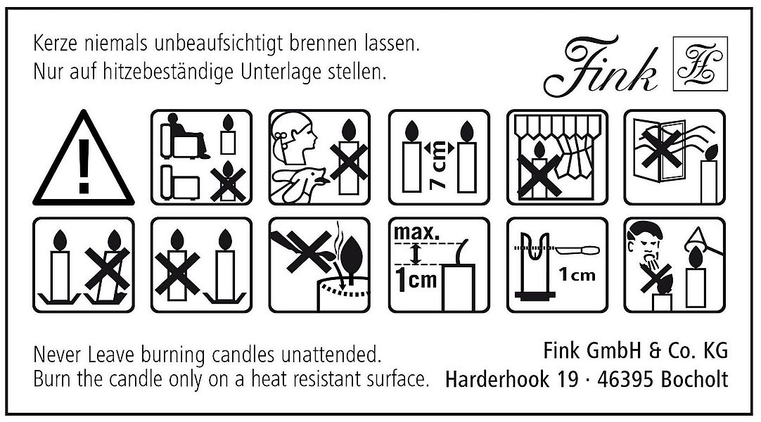 Fink Stumpenkerze CANDLE (Set, 2-tlg) günstig online kaufen