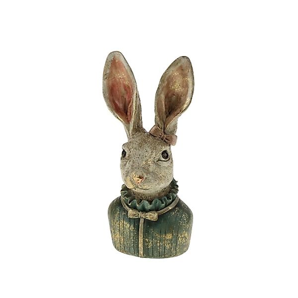 Hasenbüste Osterdeko türkis/creme/gold – Dekofigur Heidilein günstig online kaufen