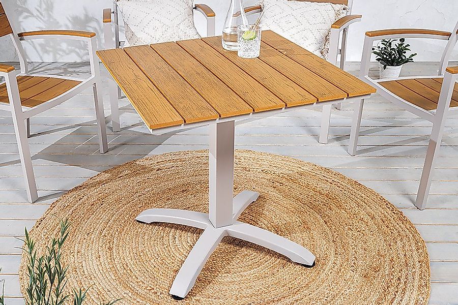 riess-ambiente Gartentisch DESIGNO 70cm natur / greige (Einzelartikel, 1-St günstig online kaufen