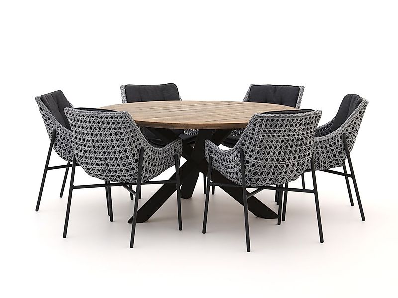 Manifesto Novara/ROUGH-Y ø150 cm Gartenmöbel-Set 7-teilig günstig online kaufen